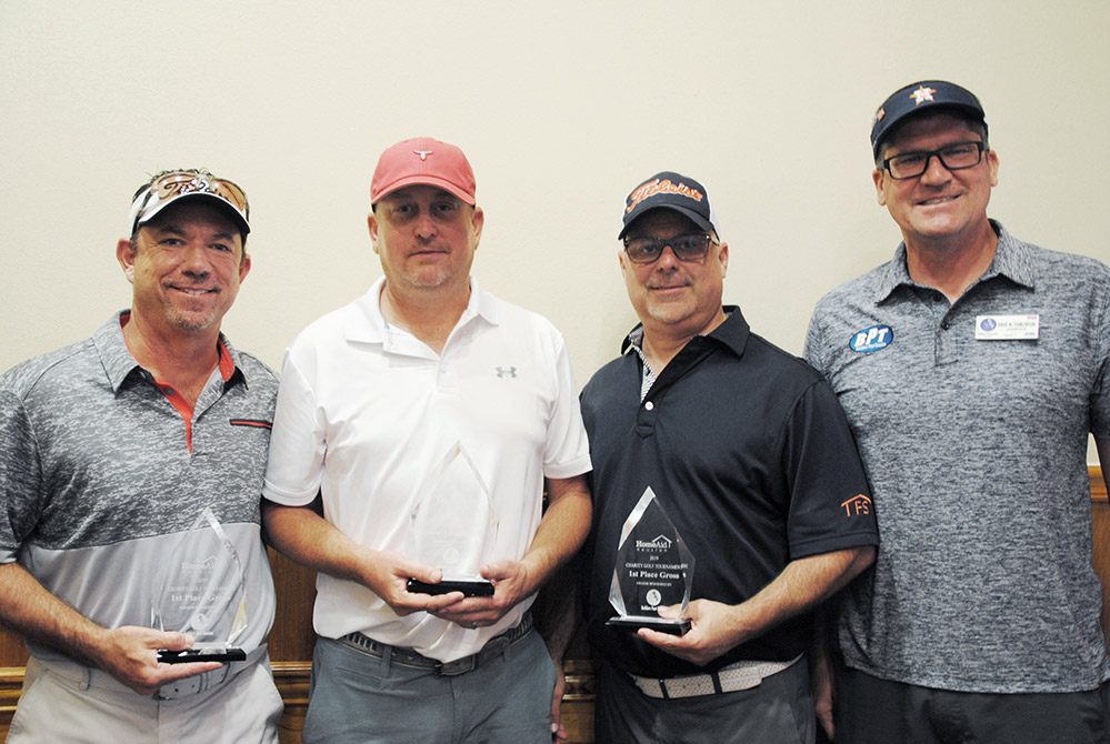 HomeAid Houston charity golf tournament 2019 first place gross winners
