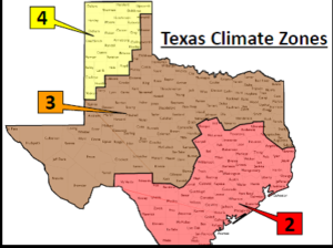 texas climate zones